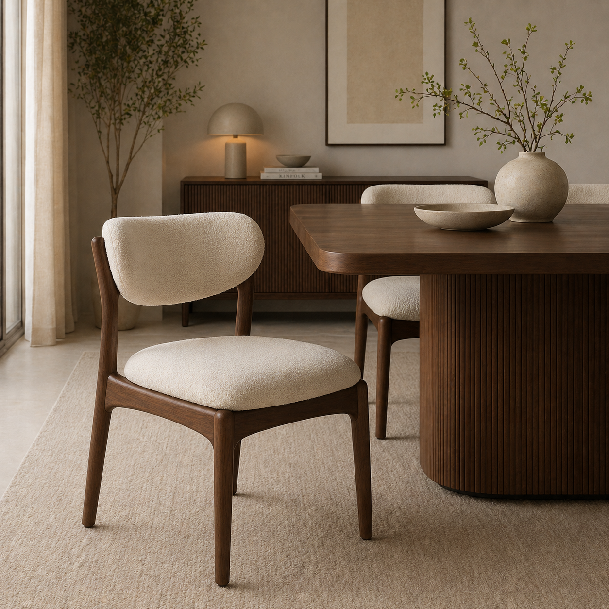 Modern minimalist designer dining chair for luxury interiors