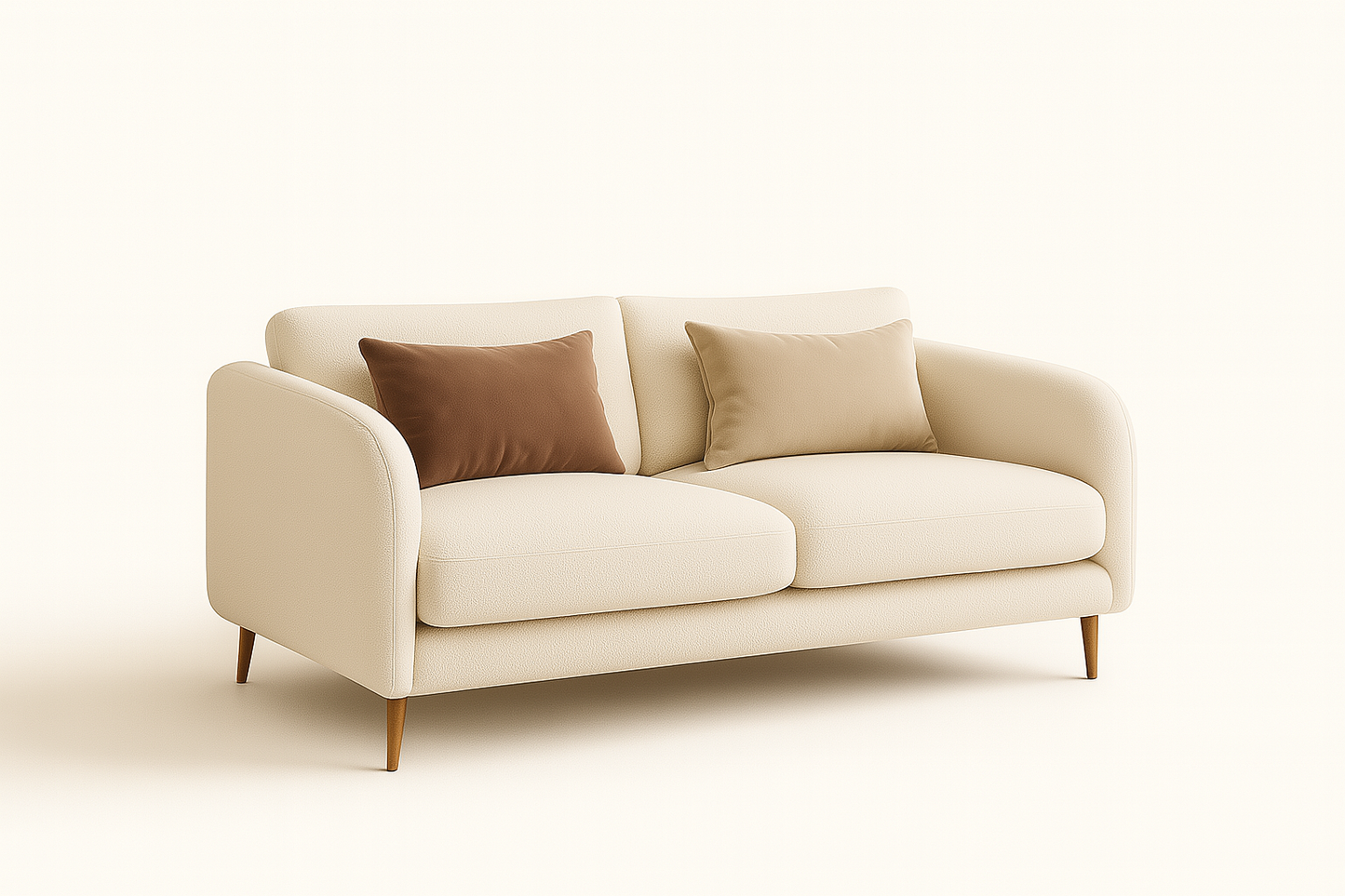 Serena 2-seater sofa in ivory cream fabric – The Meem Store