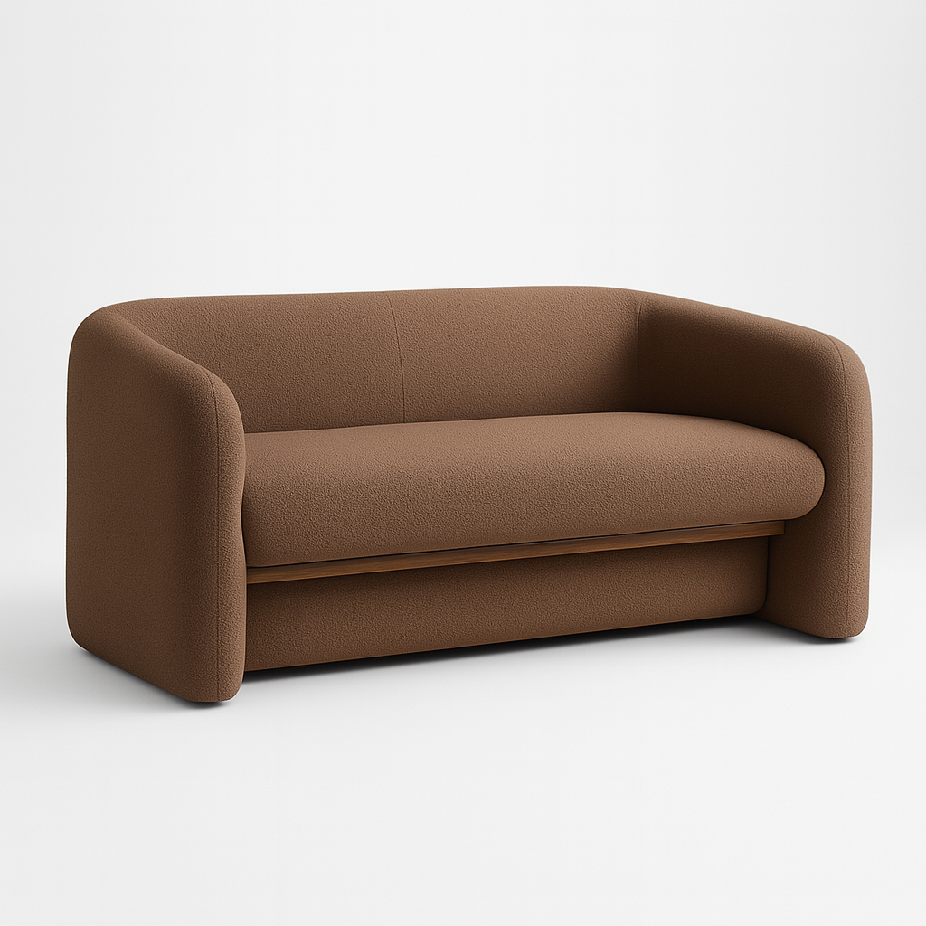 Ardoro 2-seater sofa in chestnut brown bouclé – The Meem Store