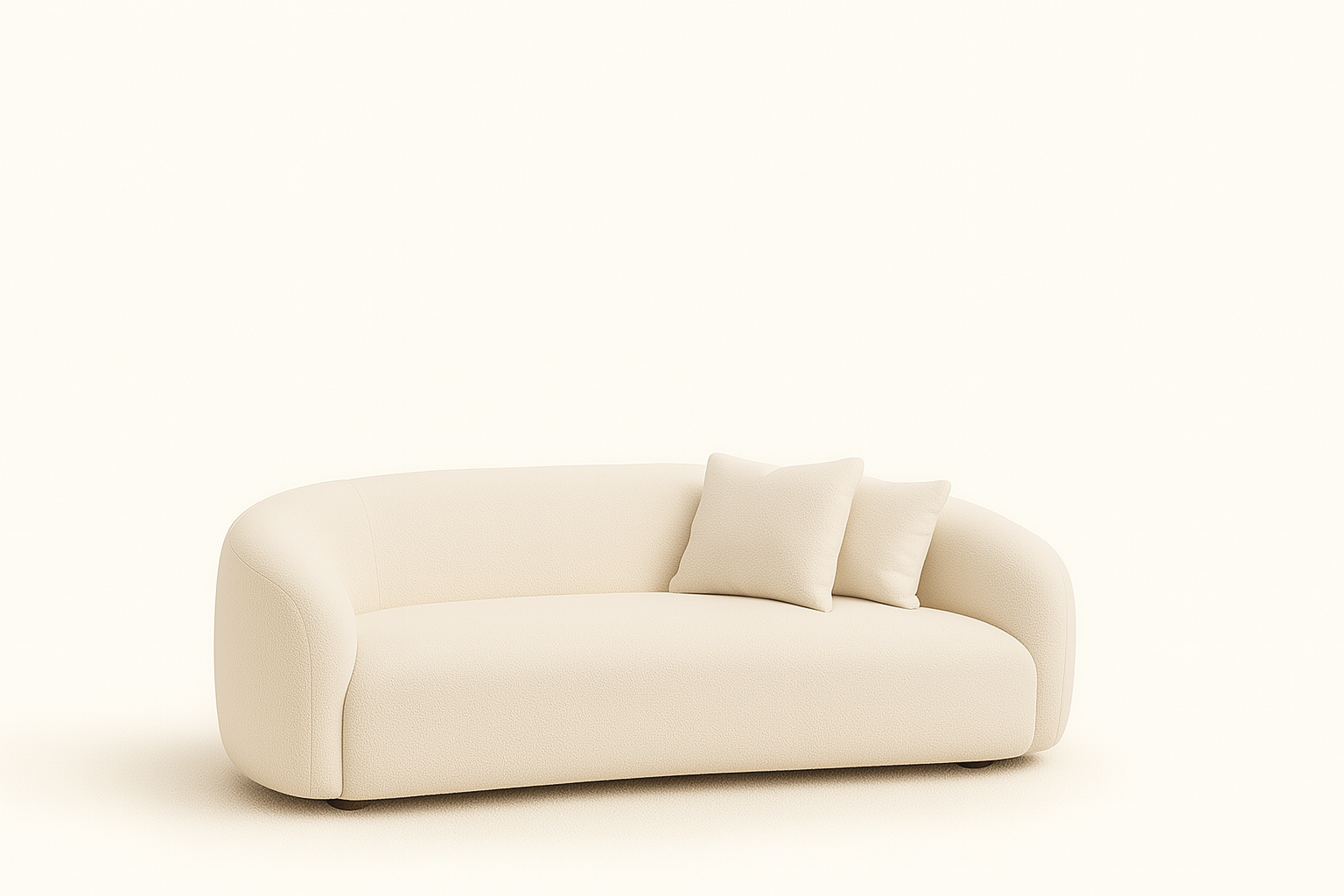Celano 2-seater sofa in ivory bouclé fabric – The Meem Store