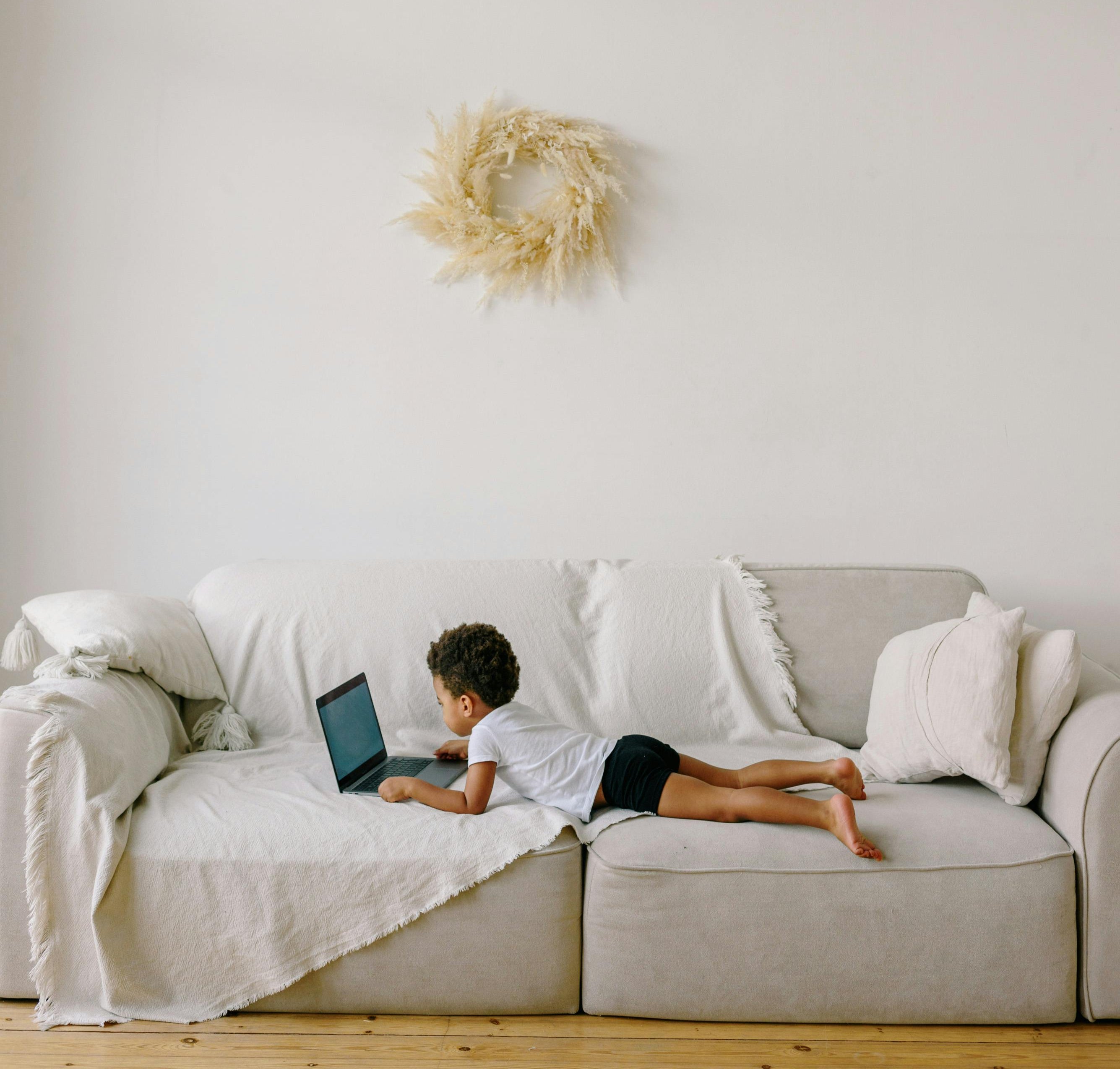 Lifestyle image of four seater sofa in modern Dubai villa – handcrafted premium seating by The Meem Store.