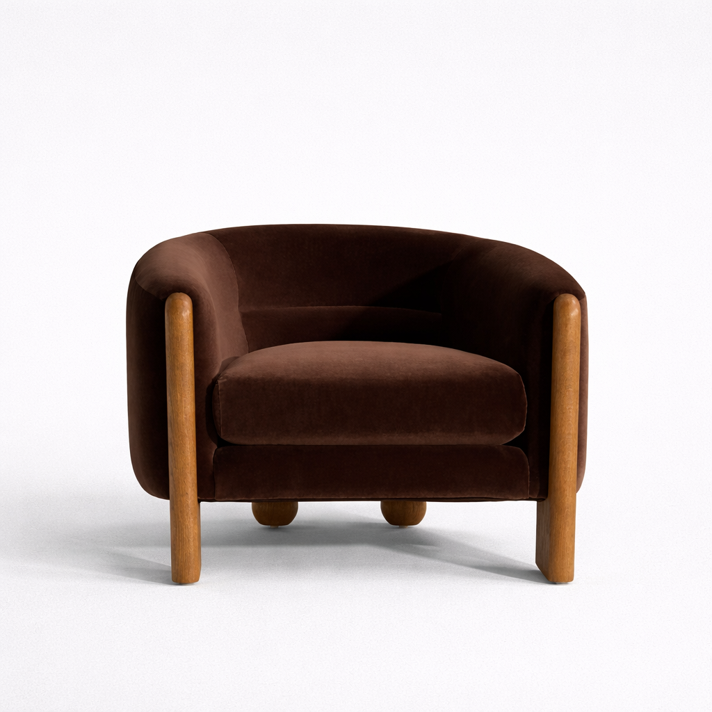luxury armchair with wooden legs dubai uae
