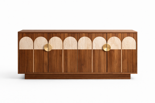 Luxury walnut side console for dining and living interiors by The Meem Store