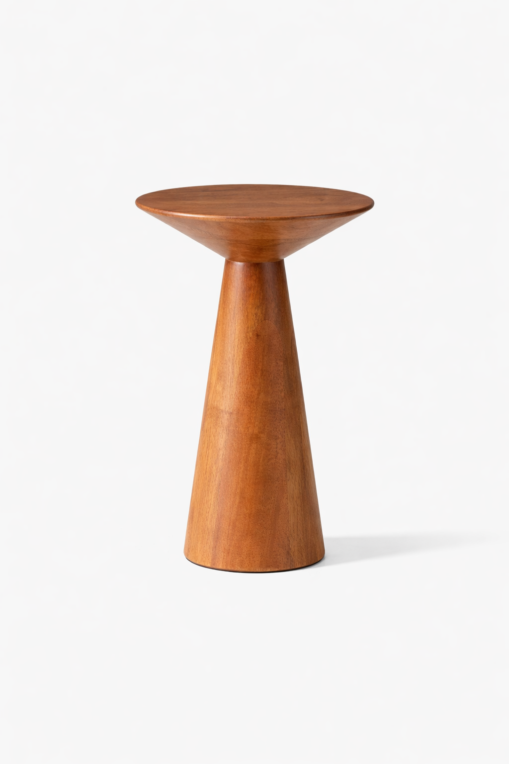 Modern solid wood accent pedestal table minimalist decor UAE