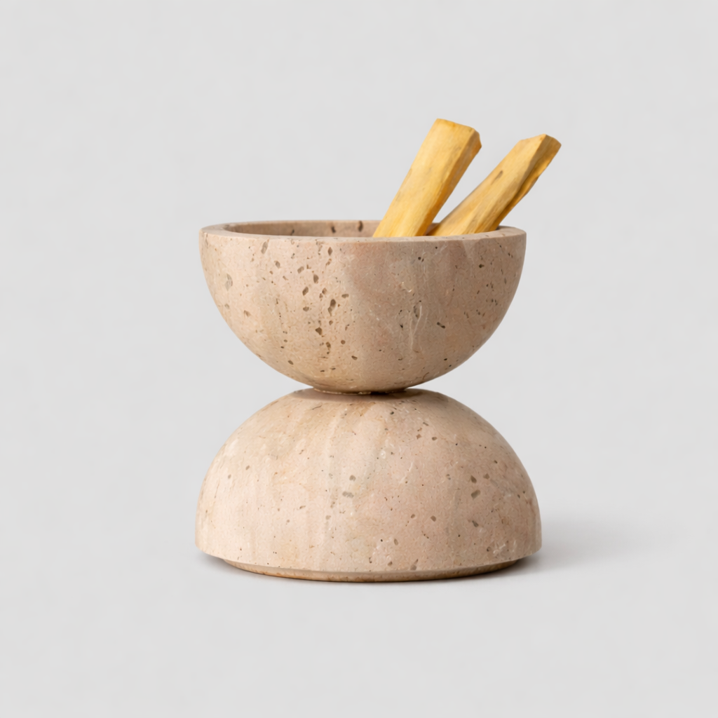 the meem store travertine incense burner dubai uae luxury decor