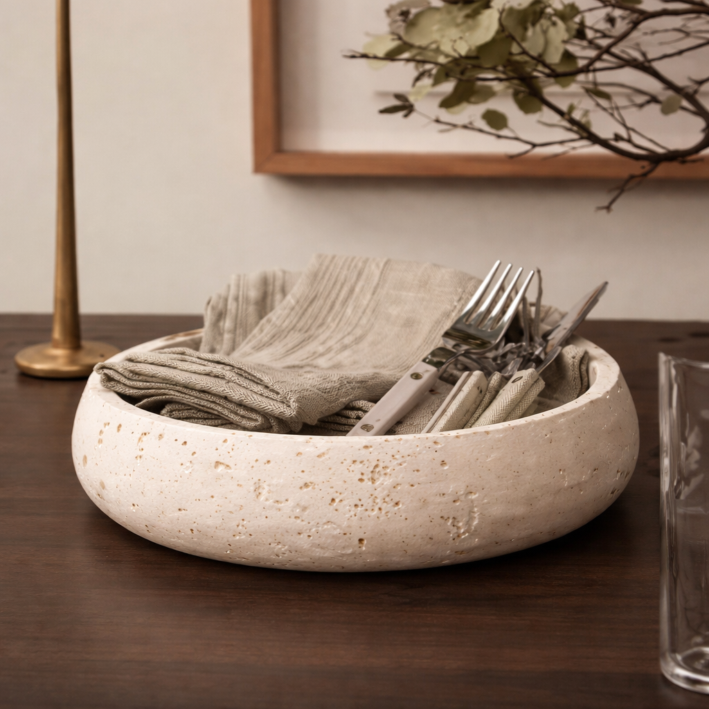home decor travetine bowel the meem store dubai uae