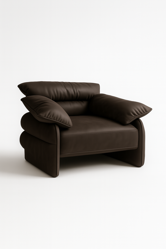Montero single seater in espresso brown leather – The Meem Store