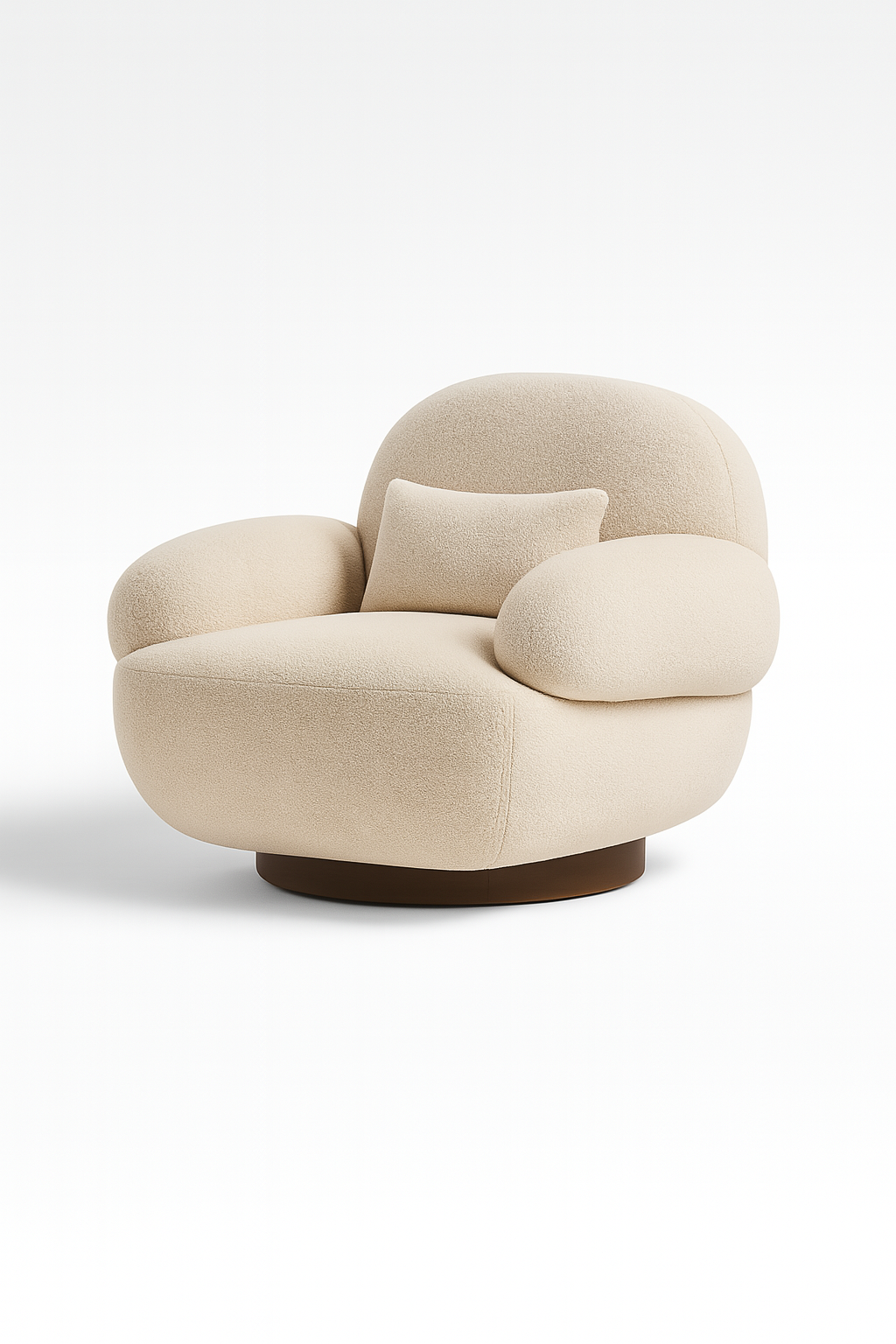 Noelle Cloud Single Seater in ivory boucle – The Meem Store