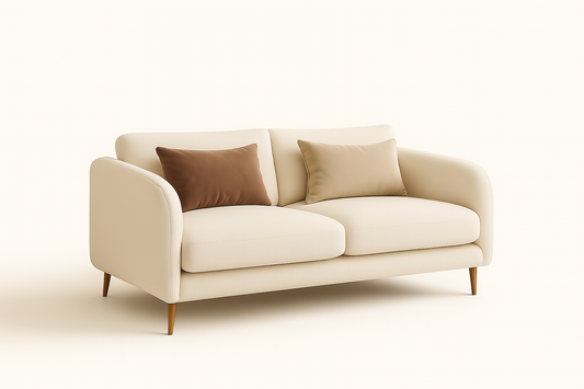 Serena 2-seater sofa in ivory cream fabric – The Meem Store