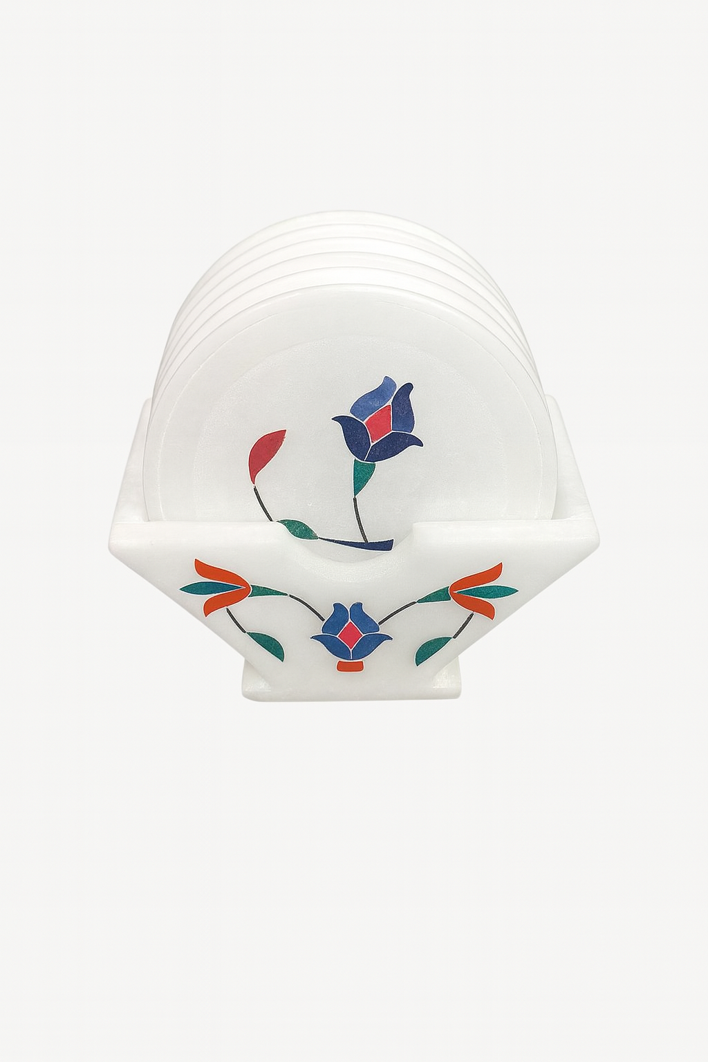 Sofiya Inlay Marble Coaster Set