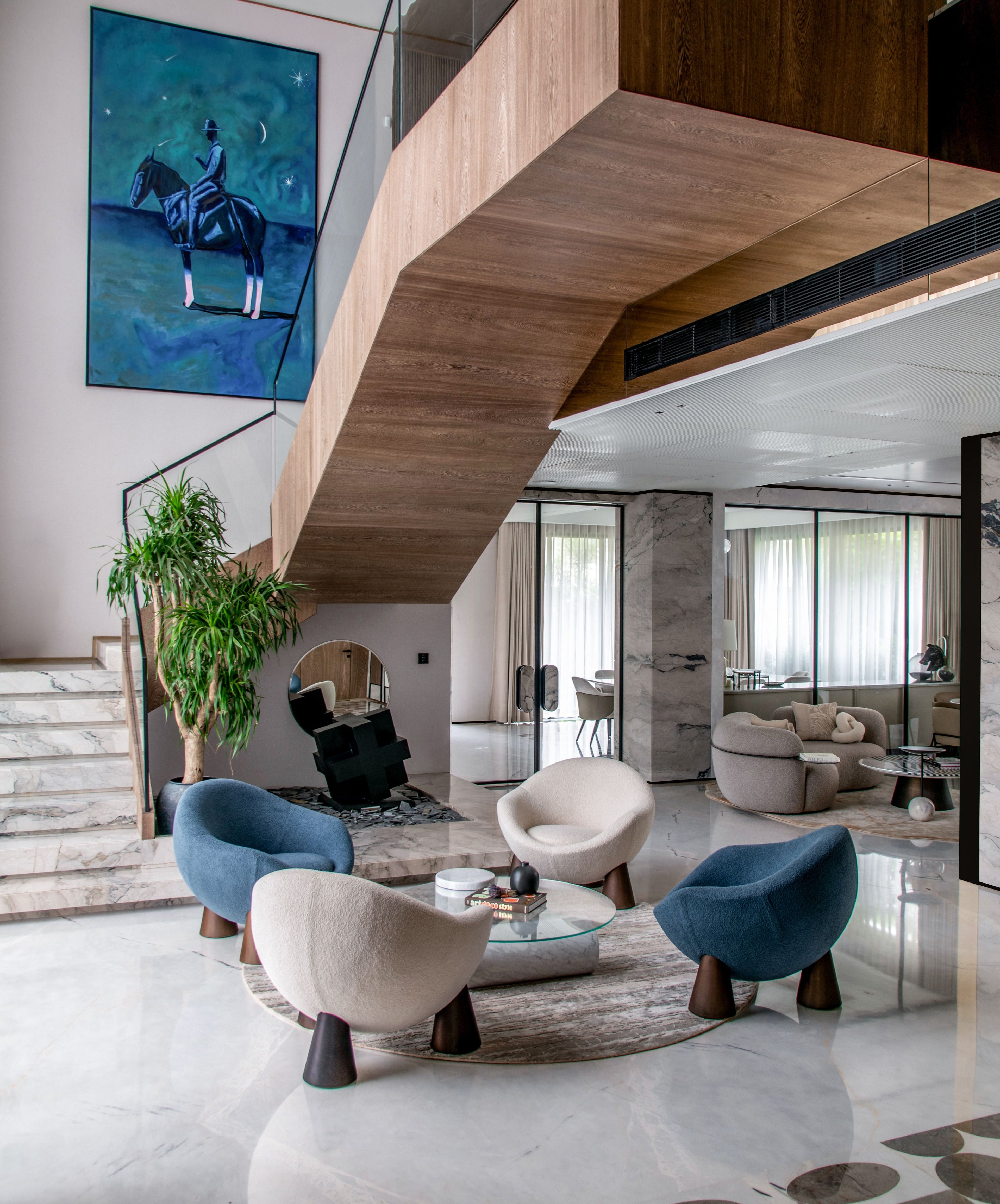 Luxury modern living room featuring designer furniture and décor by The Meem Store UAE