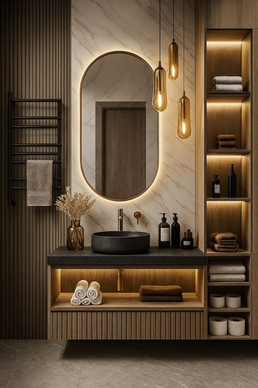 Zafirio Noirstone Vanity